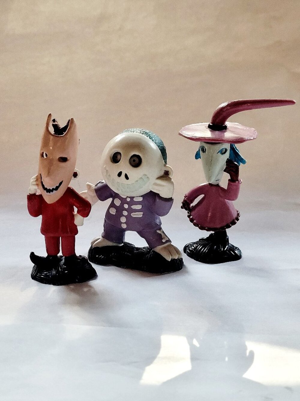VTG 1993 Nightmare Before Xmas- Lock Shock & Barrel Figurines